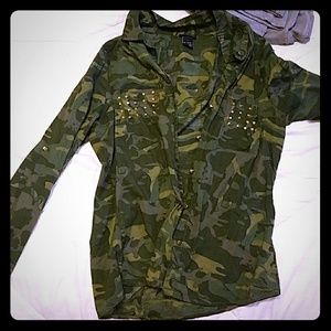 Button up army long sleeve