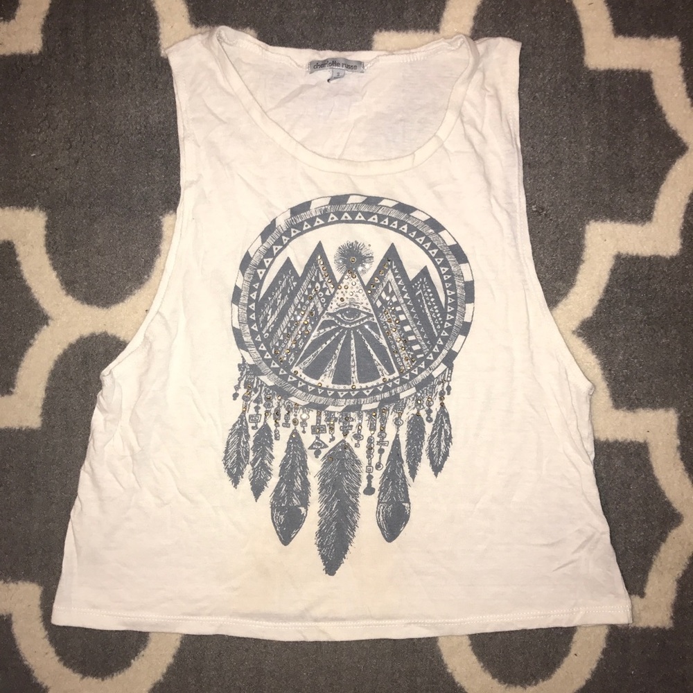 SOLD ON Ⓜ️ Charlotte Russe Tank Top w/ jewel detai - Picture 1 of 5