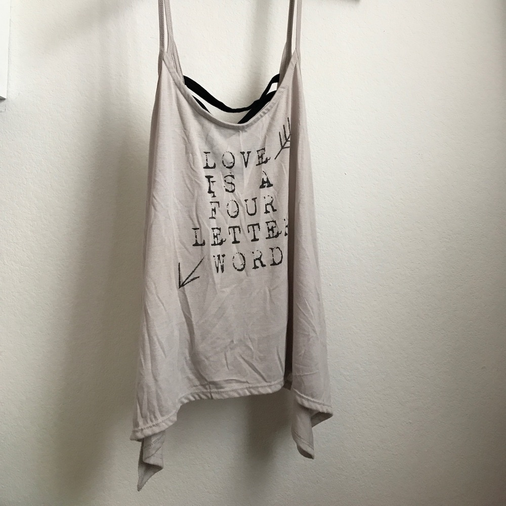 Grey flowy tank top