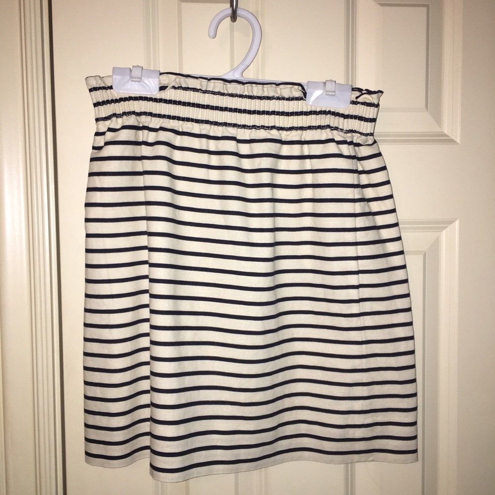 J crew striped skirt