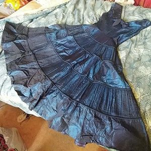 Vintage shimmer blue dress