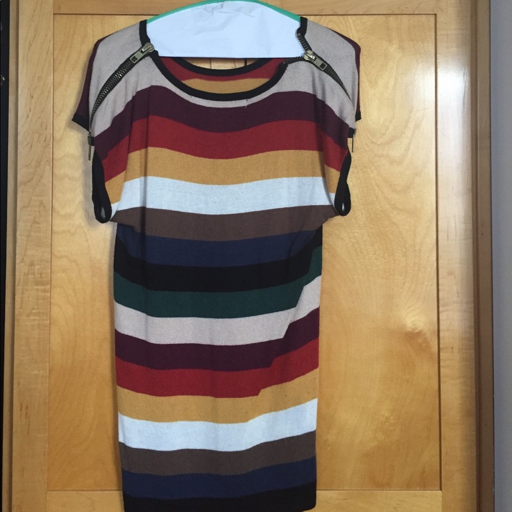 Multi color striped dress