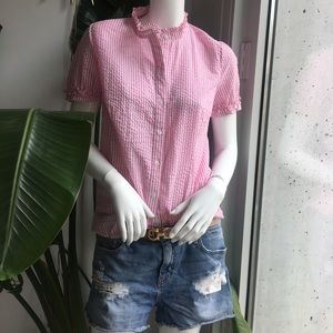 Lilly Pulitzer Pink Seersucker Top