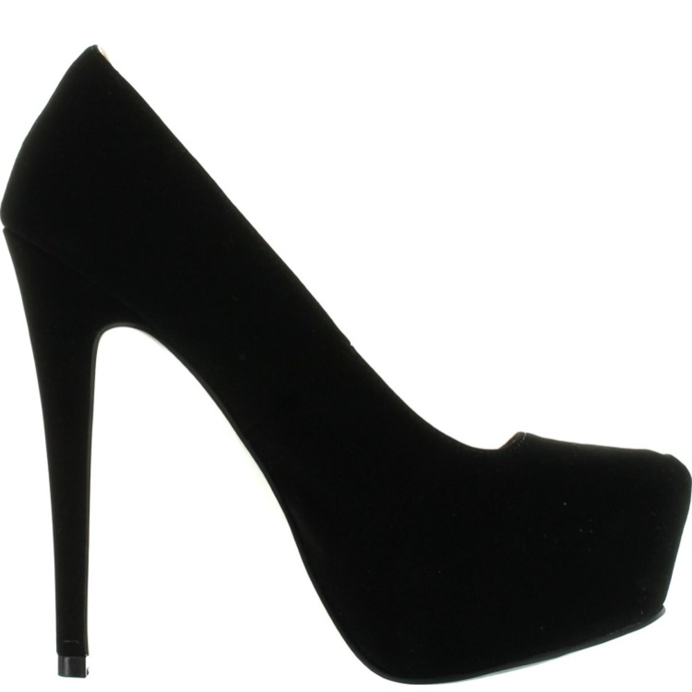 Qupid Basic High Heel Hidden Platform Pump Shoes