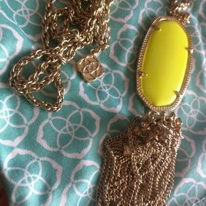 Kendra Scott Neon yellow Rayne necklace