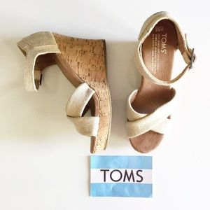 TOMS platform wedge sandals