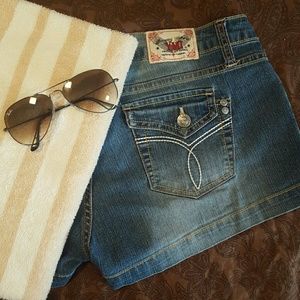 YMI Low-Rise Jean Shorts