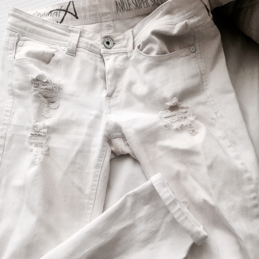 Super skinny mid-rise jeans