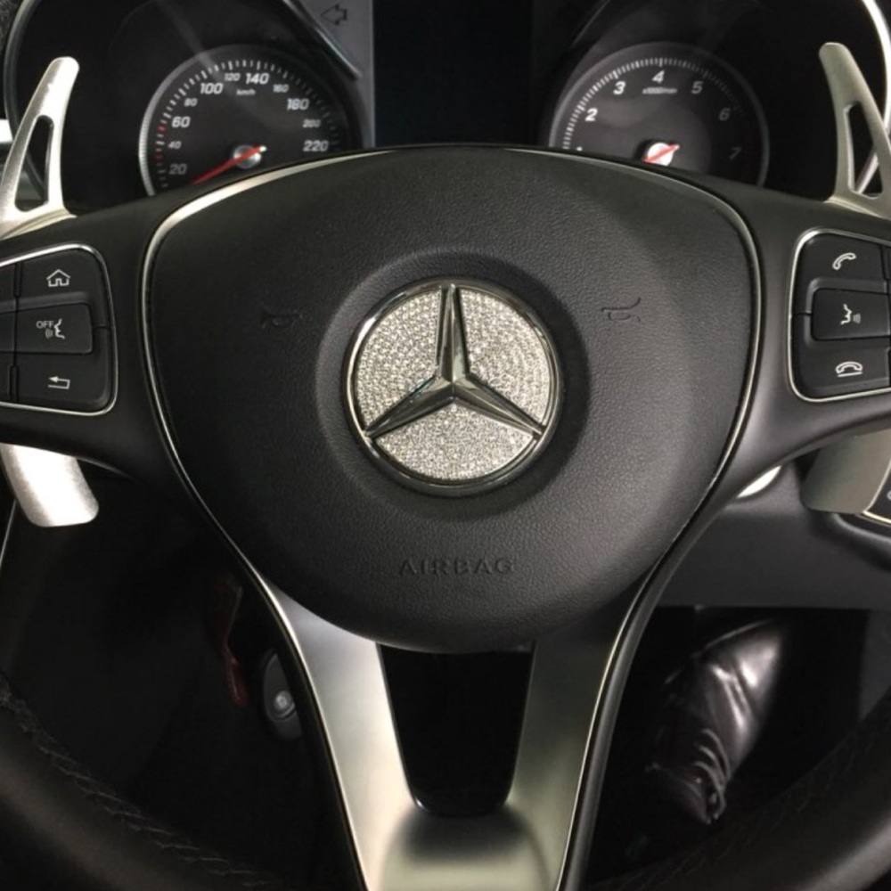 Mercedes Benz—Diamond Steering Wheel Logo 49mm