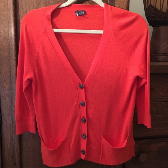 Like-new Sparkle & Fade poppy colored cardigan, Sm - Picture 2 of 4