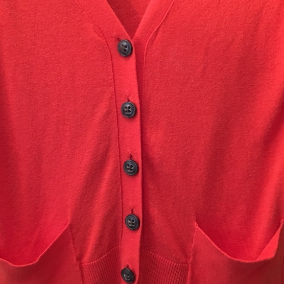 Like-new Sparkle & Fade poppy colored cardigan, Sm - Picture 3 of 4