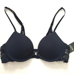 Golly Hicks NWT navy lace push up bra 34A