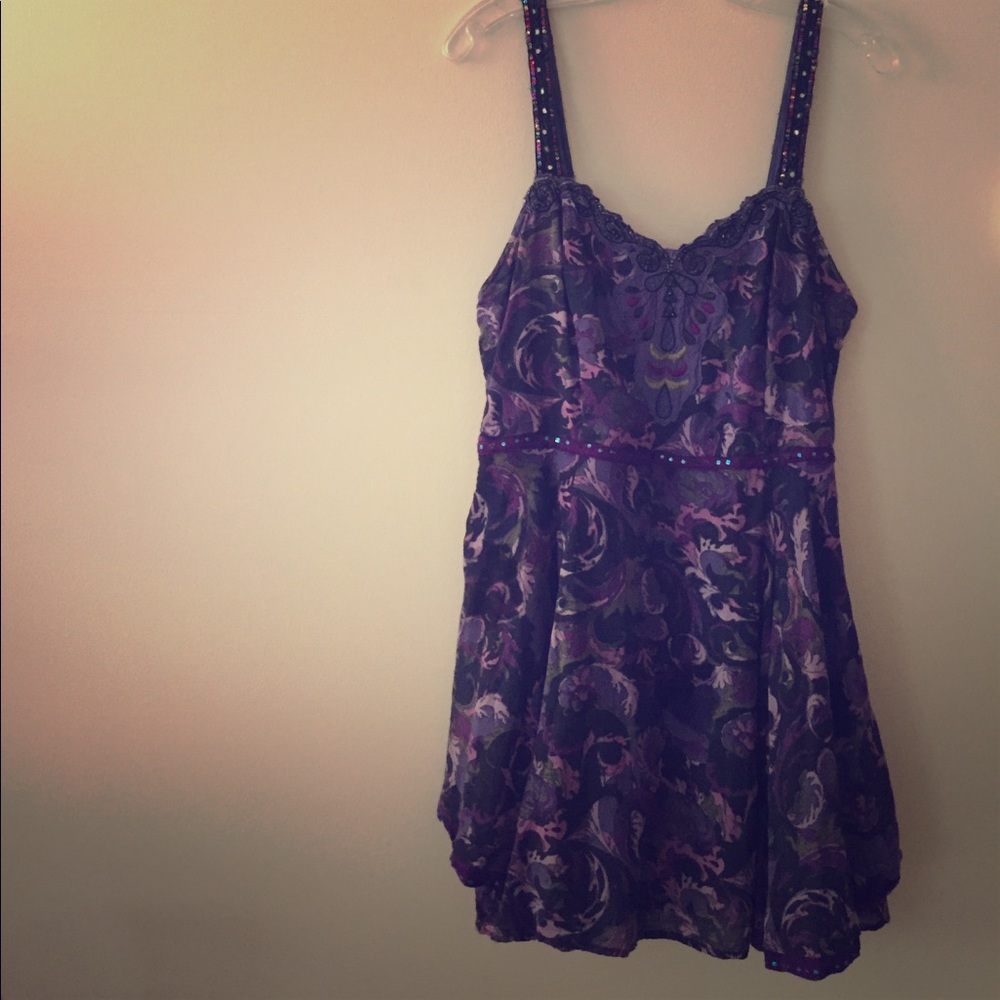 Free People beaded and sequined mini dress/top
