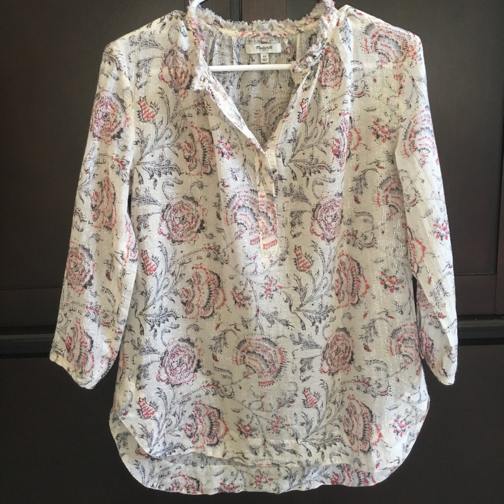 Madewell Light floral blouse