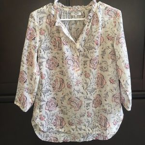 Madewell Light floral blouse