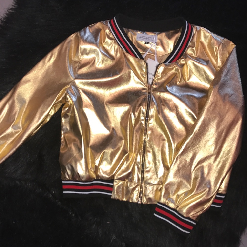 24K metallic track jacket