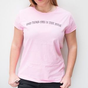 Pink voodoo donuts short sleeve t-shirt