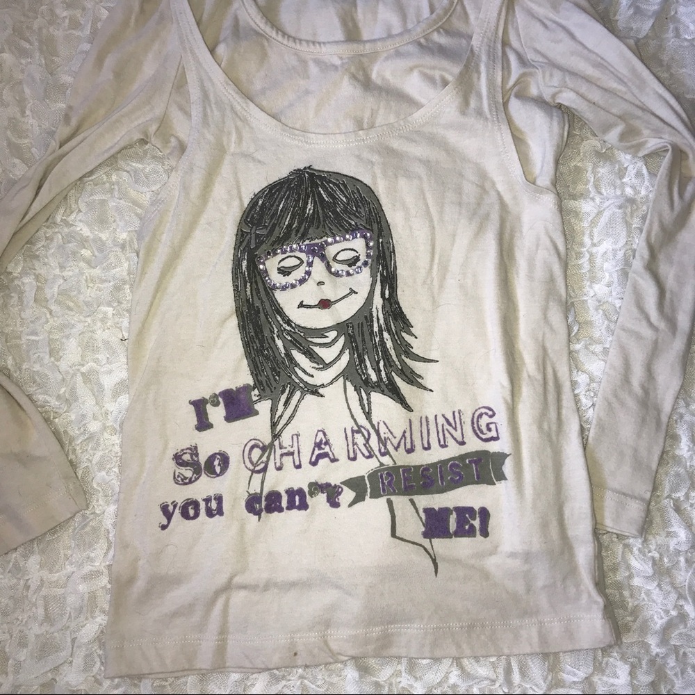 “Charming" Hooded Girls' L/S Shirt