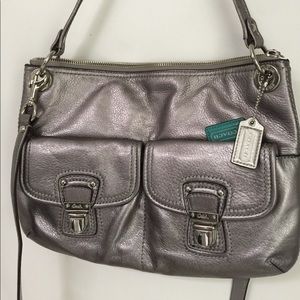Coach Poppy Metallic Hippie Crossbody
