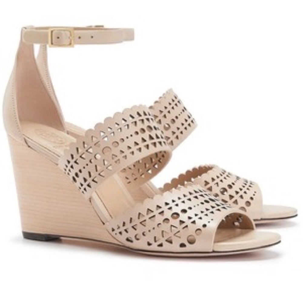Tory Butch Perforated Gladiator Wedge