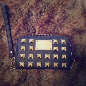 Michael Kors studded wristlet