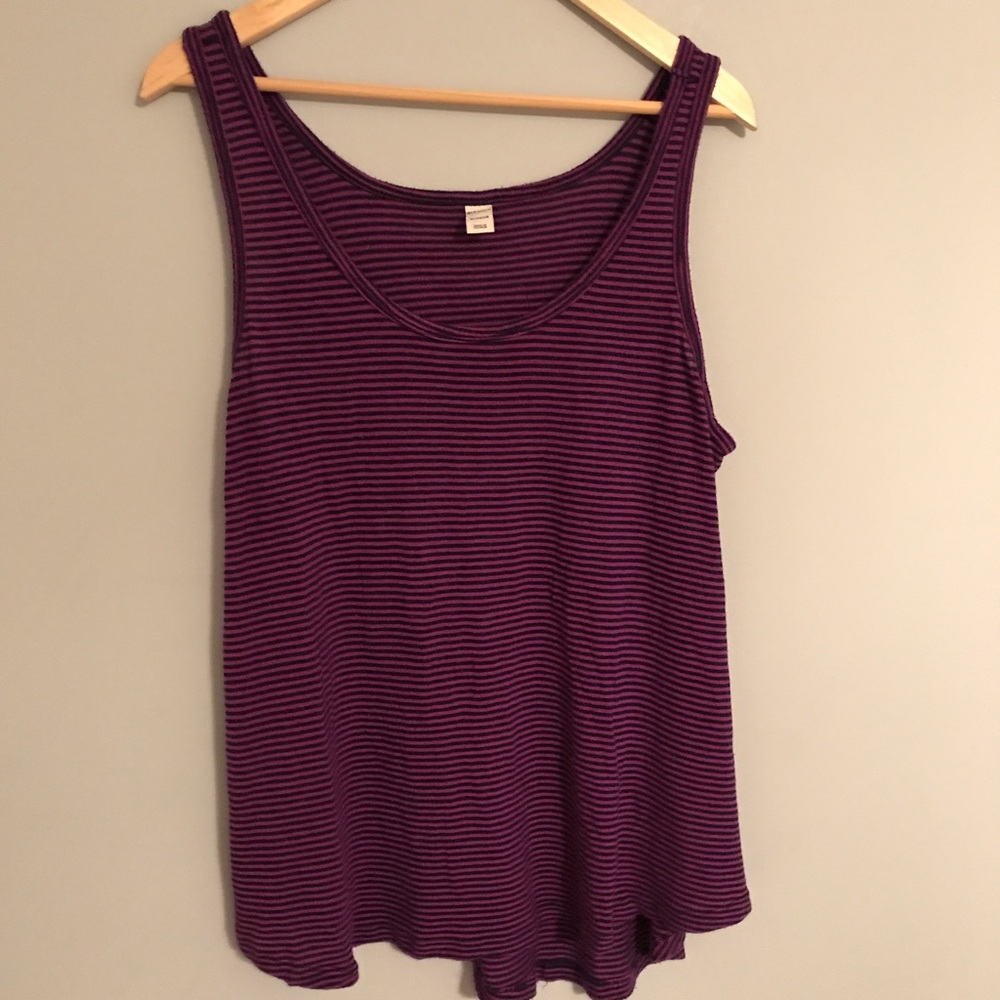 Old Navy Purple & Blue Striped Tank Sz. XL