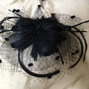 Black fascinator with headband