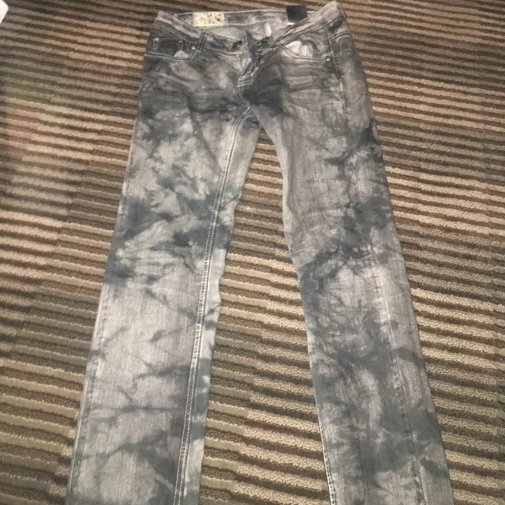 Machine Black and Grey Jeans