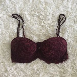 Pink burgundy bra
