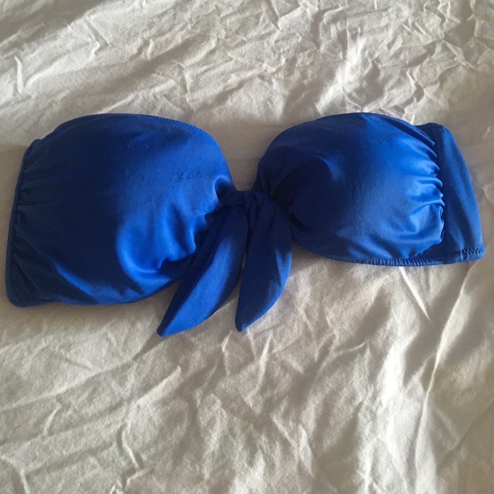 VICTORIA'S SECRET Blue Bandeau Bikini Top -Sz.Med