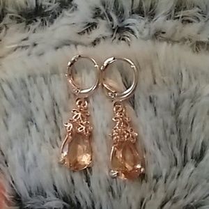 NWT Pink and Rose Gold Colored Earrings