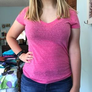 Pink Aeropostale V-Neck Size Large