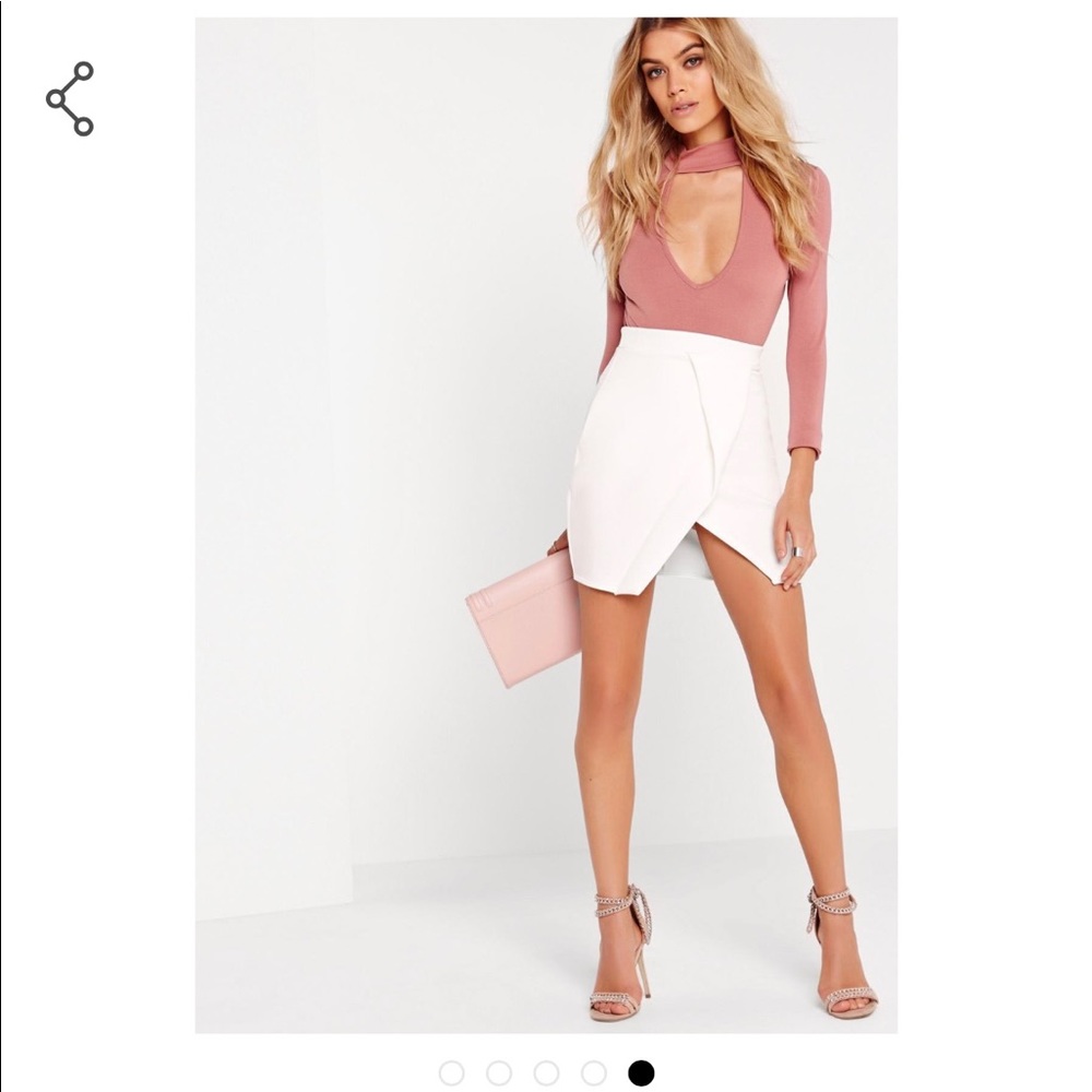 Misguided wrap mini skirt