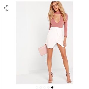 Misguided wrap mini skirt