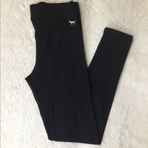 VS Pink Flat Waist Cotton Yoga Leggings