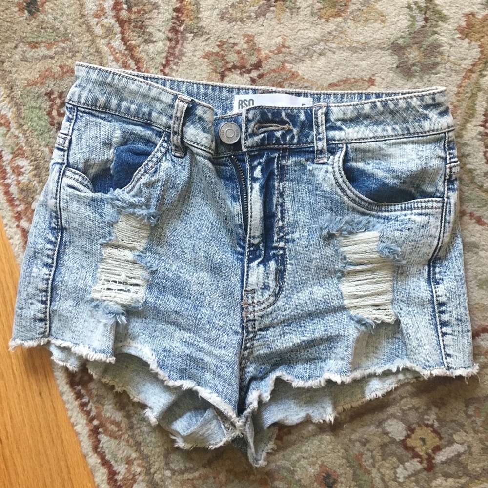 High Rise Denim Shorts