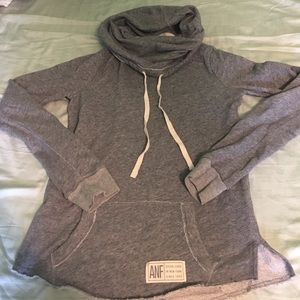 abercrombie gray cowl neck hoodie