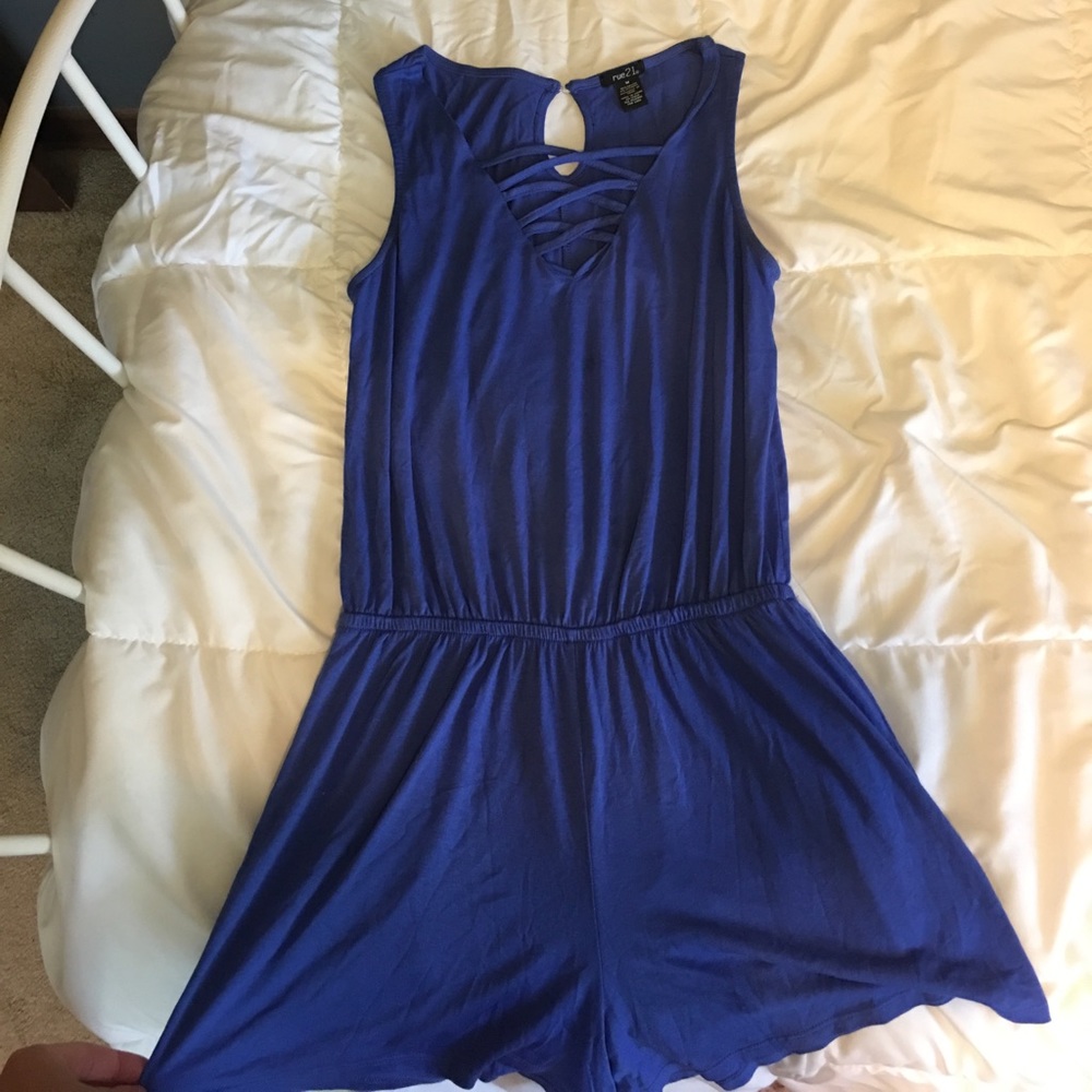 blue romper
