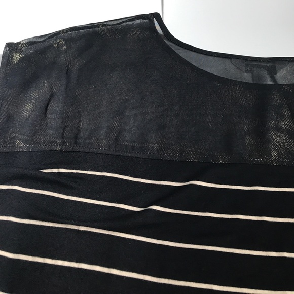 Black & gold stripe mineral wash tee - Picture 5 of 6