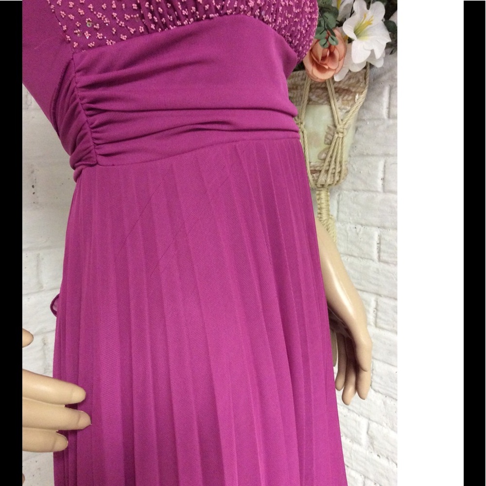 Speechless Beaded Pleated Dress (Small) - Picture 5 of 5