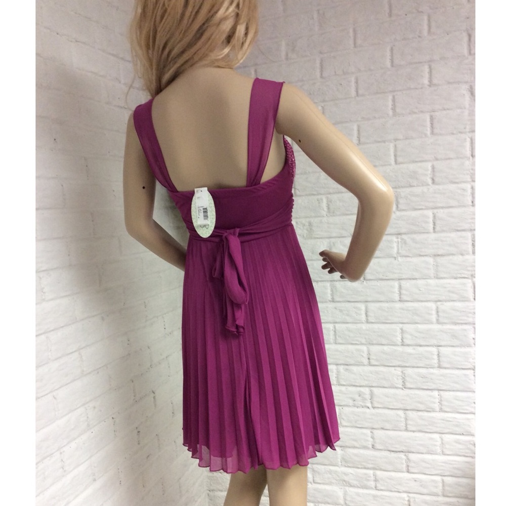 Speechless Beaded Pleated Dress (Small) - Picture 3 of 5