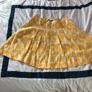 H&M Yellow & White Floral A-Line Skirt