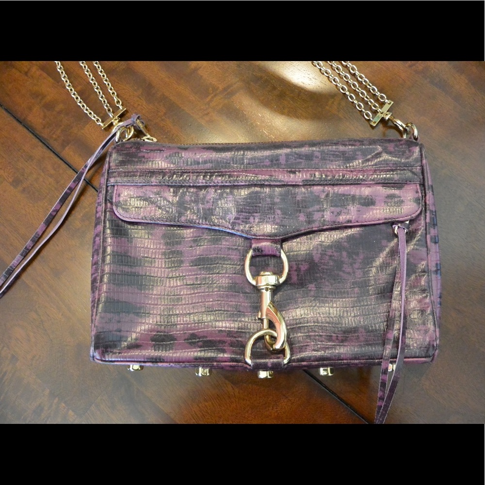 Rebecca Minkoff Purple Snakeskin Crossbody Bag