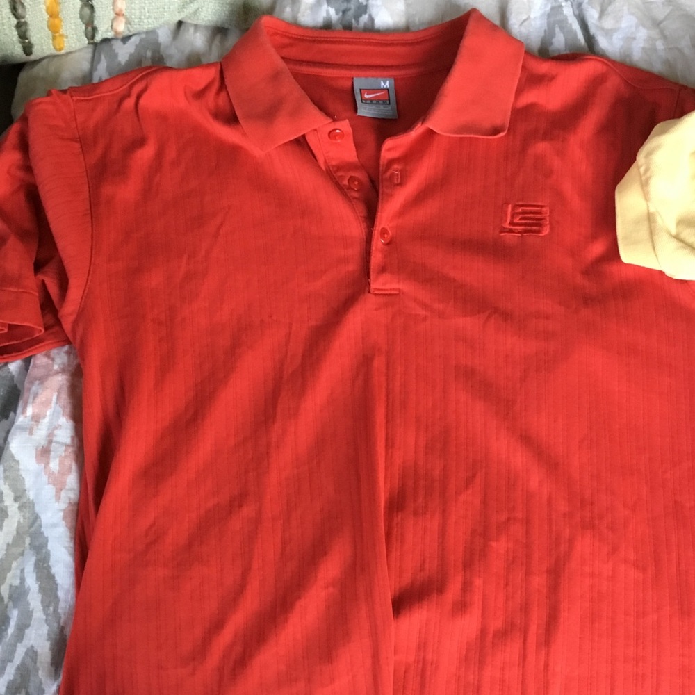 Nike LBJ red polo