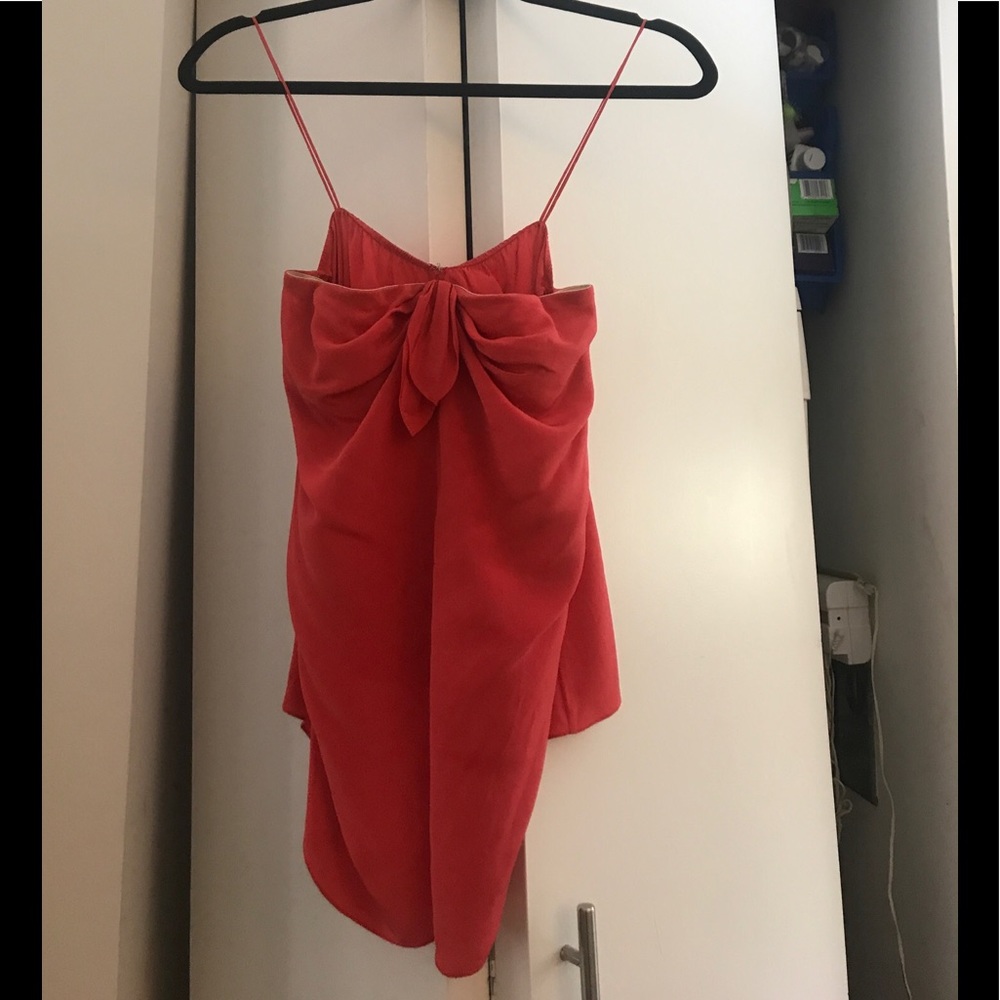 Bright peach Elizabeth and James strapless blouse