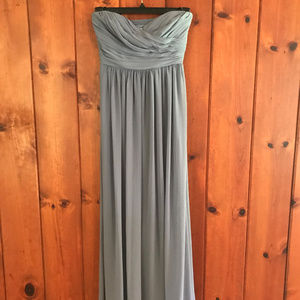 Monique Lhuillier Periwinkle Strapless Dress