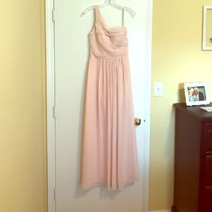 Petal Pink Bill Levkoff bridesmaid dress