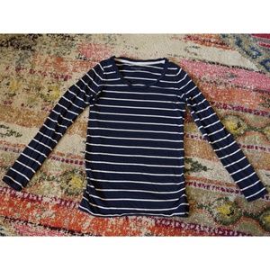 LIZ LANGE MATERNITY Long Sleeve Stripe Top