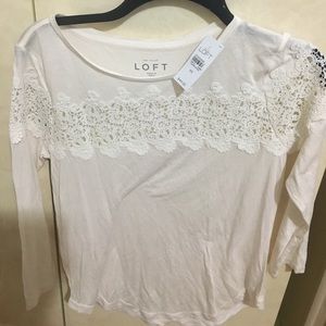 Brand new, long sleeve laced tee