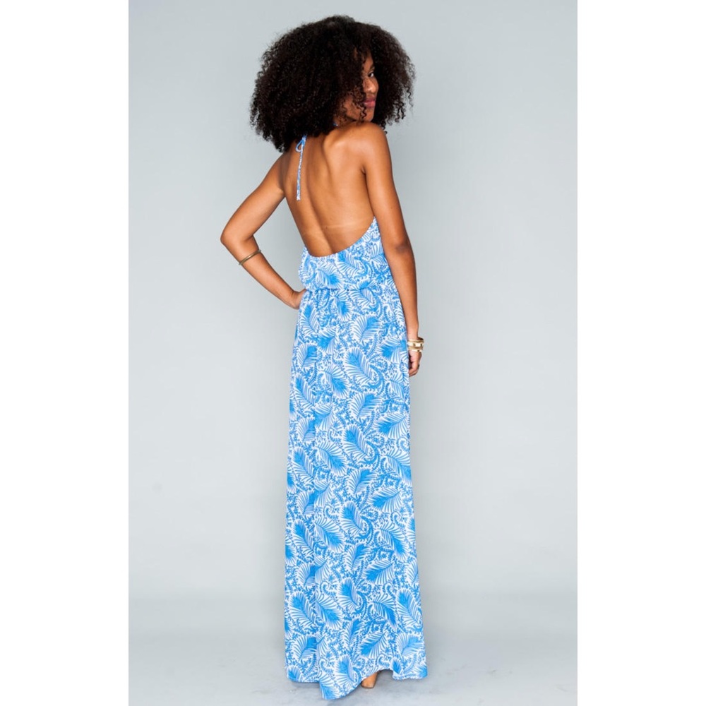 Show Me Your Mumu heather halter maxi - sea breeze